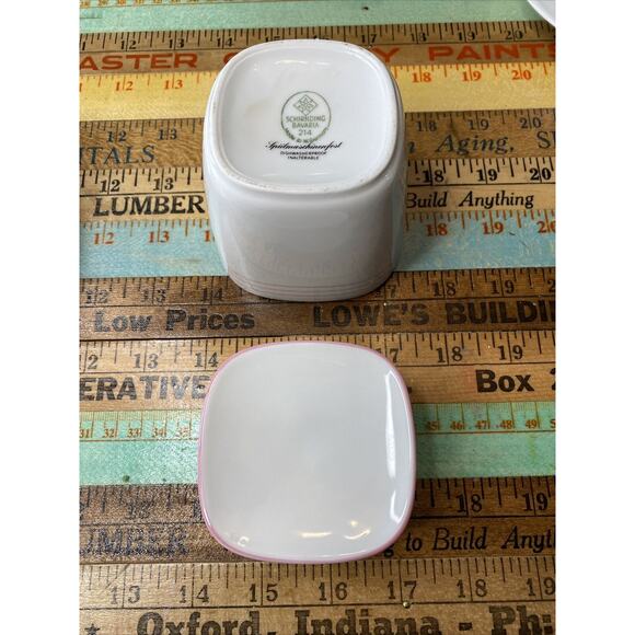 VINTAGE Porcelain Tea Set Schirnding Bavaria 214 Germany MCM 7 Cups Sugar 324 - Picture 9 of 13